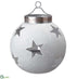 Silk Plants Direct Glittered Star Lantern - White Silver - Pack of 1