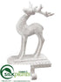 Silk Plants Direct Reindeer Stocking Holder - White - Pack of 1