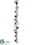 Silk Plants Direct Snowball Garland - Burgundy - Pack of 6