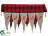 Silk Plants Direct Cardinal Plaid Mantel Piece - Red - Pack of 2