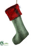 Silk Plants Direct Fur Stocking - Red Green - Pack of 6