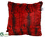 Silk Plants Direct Fur, Plaid Pillow - Red - Pack of 6