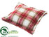 Silk Plants Direct Plaid Pillow - Burgundy Beige - Pack of 6