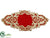 Filigree Placemat - Red Gold - Pack of 12