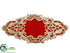 Silk Plants Direct Filigree Placemat - Red Gold - Pack of 12