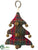 Plaid Tree Doorknob Hanger - Red Green - Pack of 6