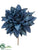 Glittered Denim Dahlia Pick - Blue - Pack of 24