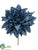 Glittered Denim Dahlia Pick - Blue - Pack of 24