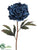 Glittered Denim Peony Spray - Blue - Pack of 12