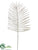 Glittered Palm Leaf Spray - White - Pack of 12