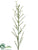 Glittered Beaded Twig Branch - Green - Pack of 6