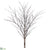 Snowed Plastic Birch Tree Top - Brown Ice - Pack of 6