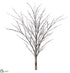 Silk Plants Direct Snowed Plastic Birch Tree Top - Brown Ice - Pack of 6