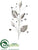 Leaf Spray - Silver - Pack of 12