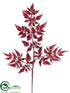 Silk Plants Direct Leaf Spray - Red Red - Pack of 36