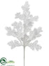 Silk Plants Direct Snowed Pine Spray - White Ice - Pack of 24