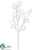 Fern Spray - White Glittered - Pack of 24