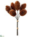 Silk Plants Direct Plastic Pine Cone Bundle - Brown - Pack of 12