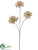 Poinsettia Spray - Gold - Pack of 12