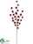 Pine Cone Spray - Red - Pack of 12