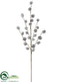 Silk Plants Direct Pine Cone Spray - White - Pack of 12