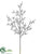 Sequin Twig Spray - Silver - Pack of 24