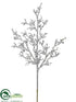 Silk Plants Direct Sequin Twig Spray - Silver - Pack of 24