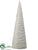 Glittered Swirl Cone Topiary - White - Pack of 4