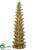 Glittered Cone Topiary - Gold - Pack of 2