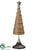 Rope Cone Topiary Tree - Beige Silver - Pack of 2