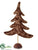 Christmas Tree Table Top - Brown - Pack of 2