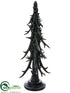 Silk Plants Direct Antler Cone Tree - Black Whitewashed - Pack of 2