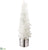 Glittered Pine Tree - White - Pack of 2