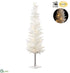 Silk Plants Direct Glittered Pine Tree - White - Pack of 2