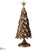 Metal Leaf Tree With Star - Gold Antique - Pack of 1