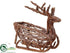 Silk Plants Direct Reindeer Sleigh - Brown Ice - Pack of 2