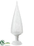 Silk Plants Direct Finial - Clear White - Pack of 2