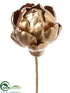 Silk Plants Direct Artichoke Pick - Gold Metallic - Pack of 12