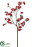 Silk Plants Direct Berry Branch - Red - Pack of 6