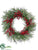 Cedar, Berry Wreath - Red Green - Pack of 2