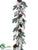 Rose Hip, Pine Cone, Pine Garland - White Brown - Pack of 2