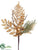 Fern, Cedar, Ball Pick - Gold Glittered - Pack of 24