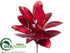 Silk Plants Direct Magnolia Leaf Spray - Red - Pack of 12