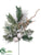 Ball, Fern, Leaf Spray - Green Frosted - Pack of 12