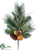 Fruit, Walnut, Pine Spray - Brown Green - Pack of 12