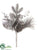 Metallic Magnolia Leaf, Pine Cone, Berry Spray - Silver - Pack of 12