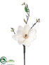 Silk Plants Direct Magnolia Spray - White - Pack of 12