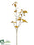 Holly Leaf Spray - Gold - Pack of 12