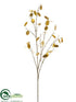 Silk Plants Direct Silver Dollar Leaf Spray - Gold - Pack of 12