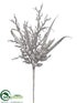 Silk Plants Direct Berry, Leaf Spray - Silver - Pack of 12